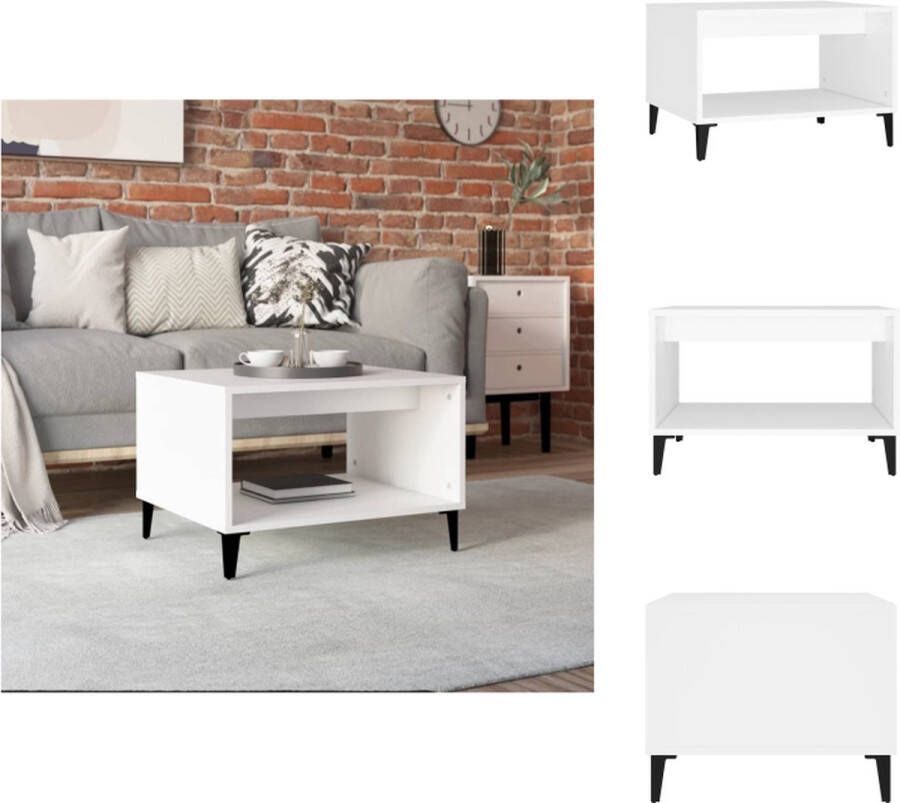 VidaXL Salontafel 60 x 50 x 40 cm Wit Tafel