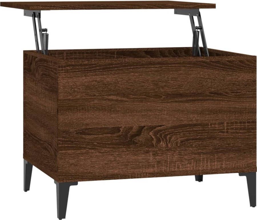 VidaXL -Salontafel-60x44 5x45-cm-bewerkt-hout-bruineikenkleurig - Foto 1