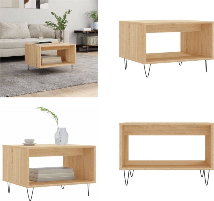 VidaXL -Salontafel-60x50x40-cm-bewerkt-hout-sonoma-eikenkleurig - Foto 3