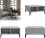 VidaXL Salontafel 60x60x30 cm spaanplaat betongrijs Tafel Tafels Tafeltje Tafeltjes - Thumbnail 1