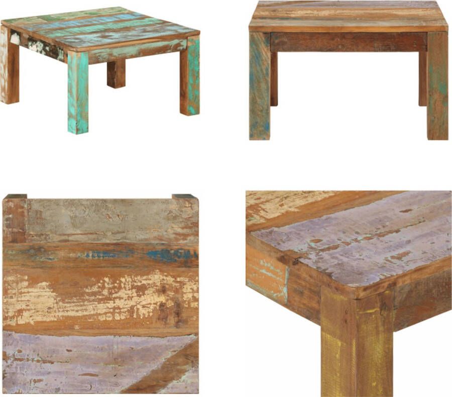 VidaXL Salontafel 60x60x35 cm massief gerecycled hout Salontafel Salontafels Koffietafel Koffietafels