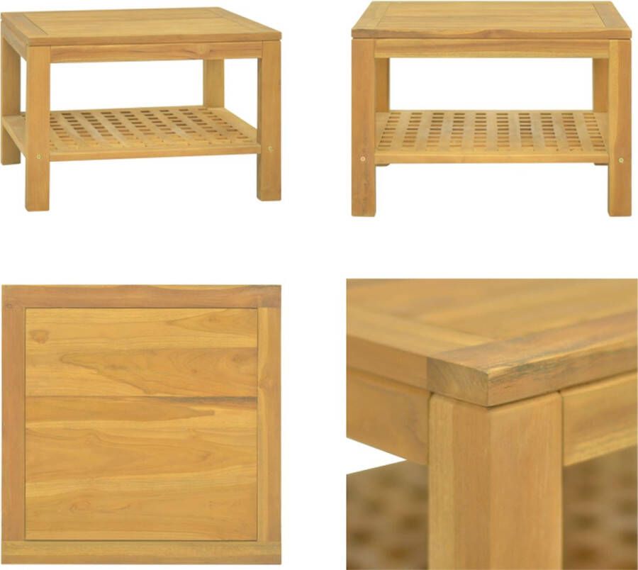 VidaXL Salontafel 60x60x40 cm massief teakhout Salontafel Salontafels Tafel Bijzettafel