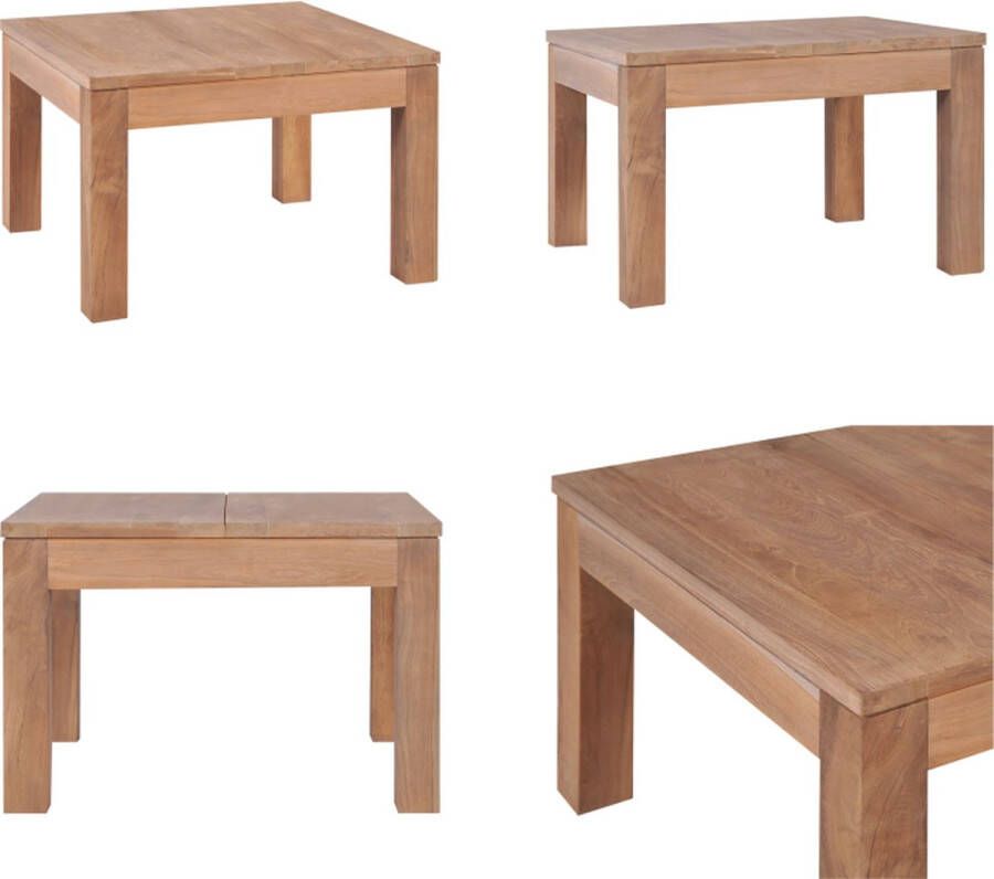 VidaXL Salontafel 60x60x40 cm teakhout met natuurlijke afwerking Salontafel Salontafels Tafel Tafels