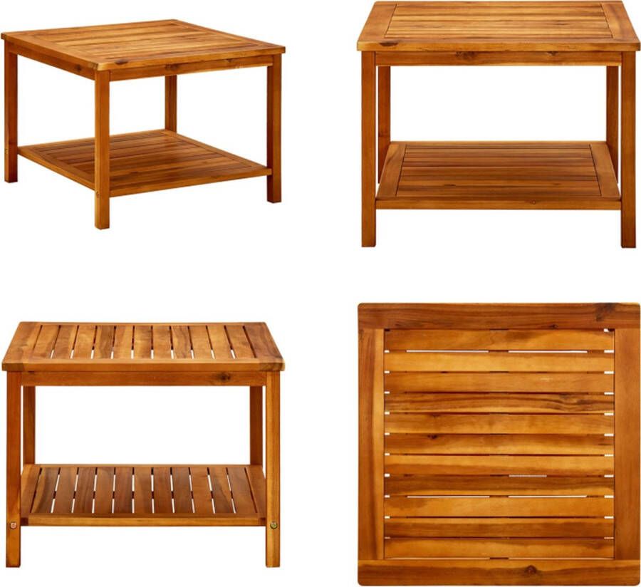 VidaXL Salontafel 60x60x45 cm massief acaciahout Salontafel Salontafels Theetafel Theetafels