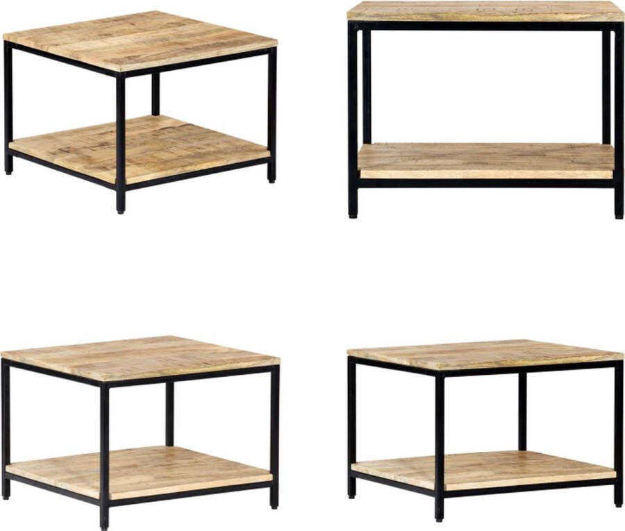 VidaXL Salontafel 60x60x45 cm massief mangohout Salontafel Salontafels Houten Salontafel Houten Salontafels