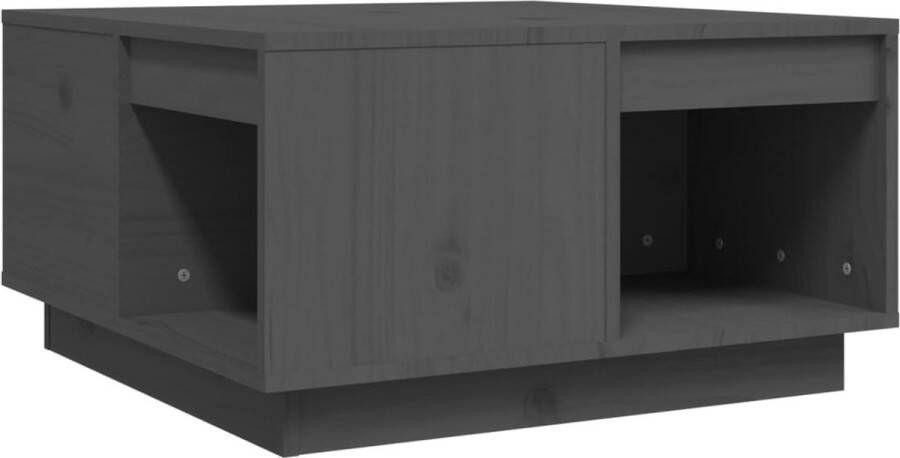 VidaXL -Salontafel-60x61x32 5-cm-massief-grenenhout-grijs - Foto 2