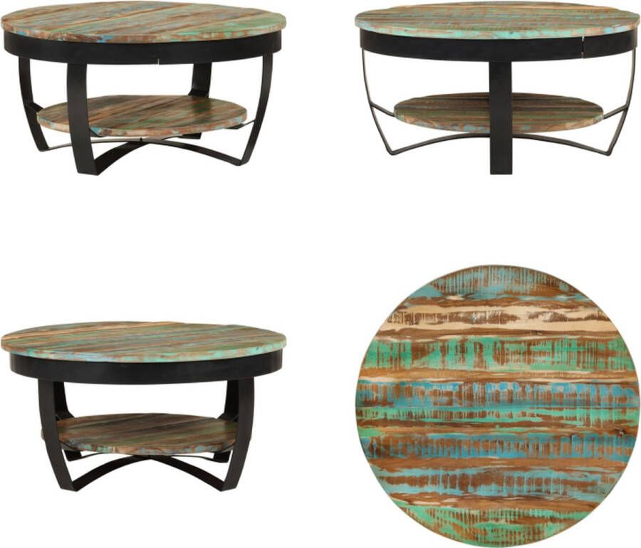 VidaXL Salontafel 65x32 cm massief gerecycled hout Salontafel Salontafels Houten Salontafel Houten Salontafels
