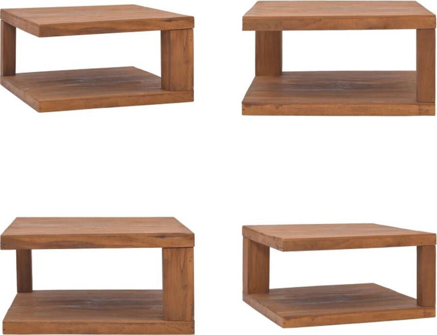 VidaXL Salontafel 65x65x33 cm massief teakhout Salontafel Salontafels Tafel Tafels