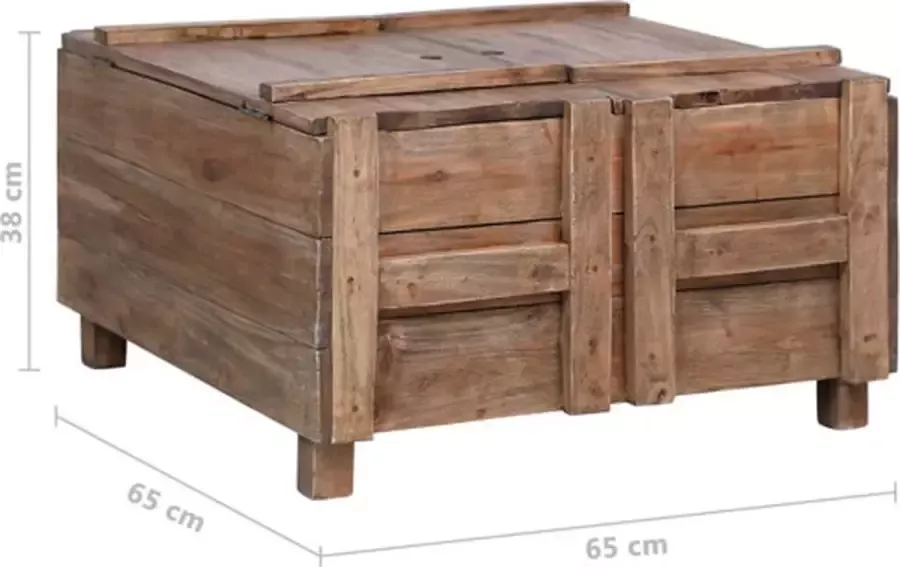 VidaXL -Salontafel-65x65x38-cm-massief-gerecycled-hout - Foto 4