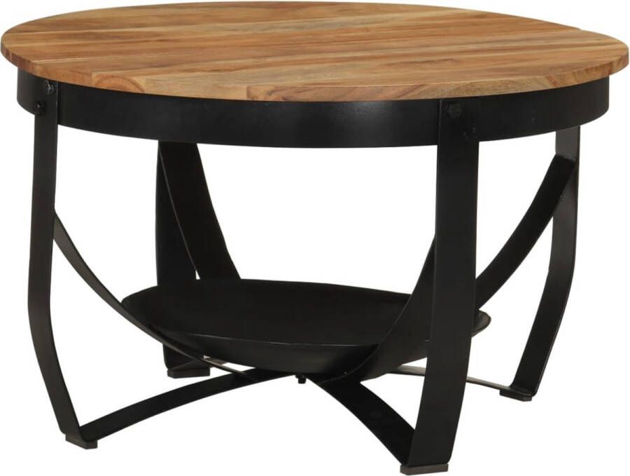 VidaXL Salontafel 68x43 cm massief hout acacia en ijzer