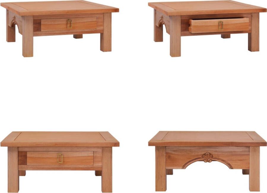 VidaXL Salontafel 68x68x30 cm massief mahoniehout Salontafel Salontafels Koffietafel Koffietafels