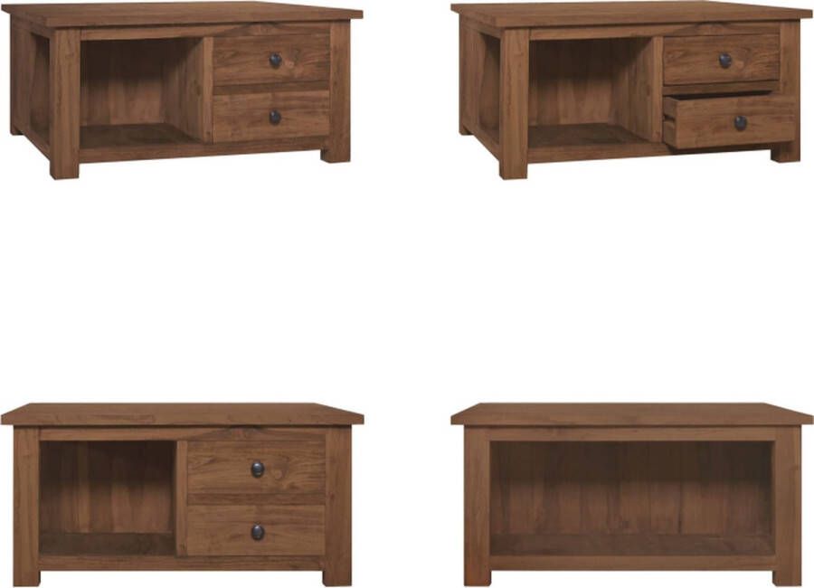 VidaXL Salontafel 68x68x33 cm massief teakhout Salontafel Salontafels Tafel Tafels