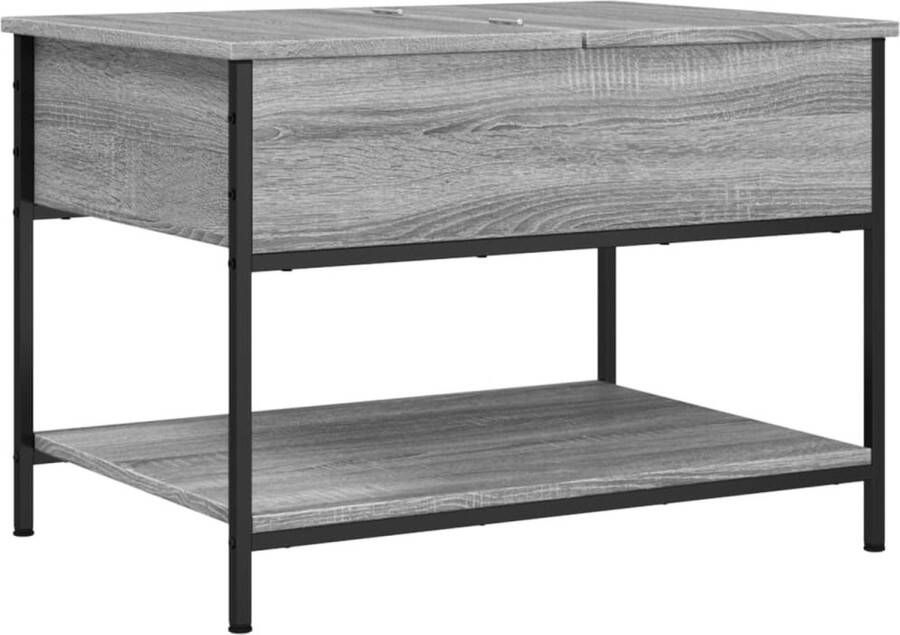 VidaXL -Salontafel-70x50x50-cm-bewerkt-hout-en-metaal-grijs-sonoma - Foto 5