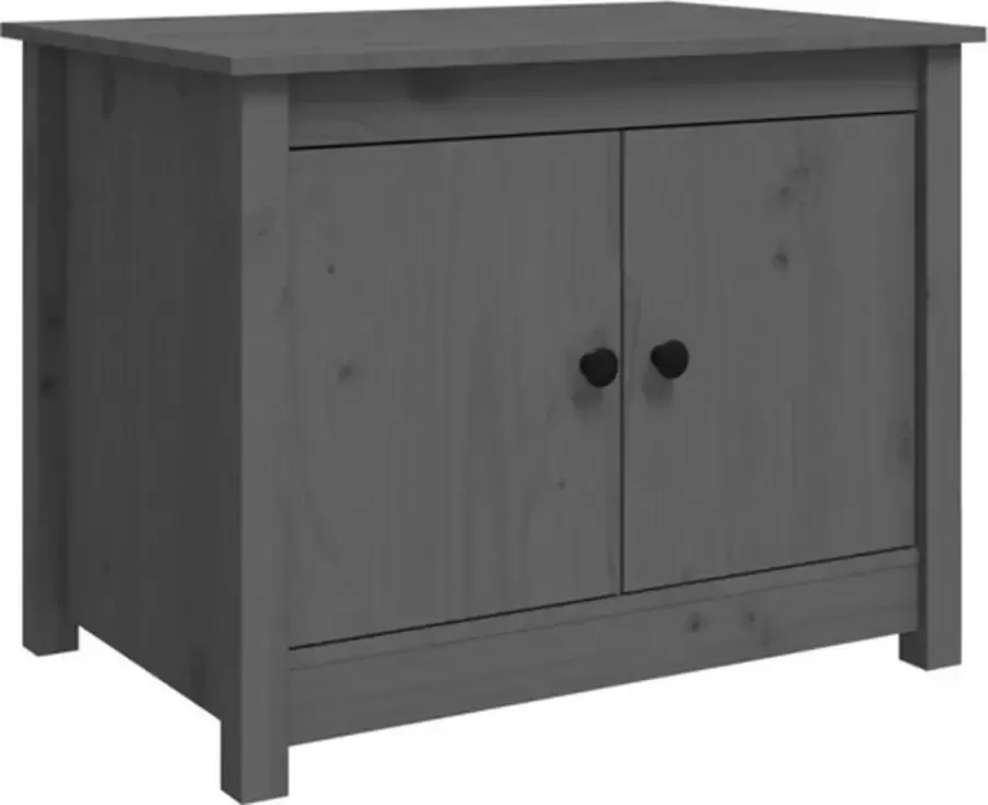 VidaXL -Salontafel-71x49x55-cm-massief-grenenhout-grijs - Foto 4