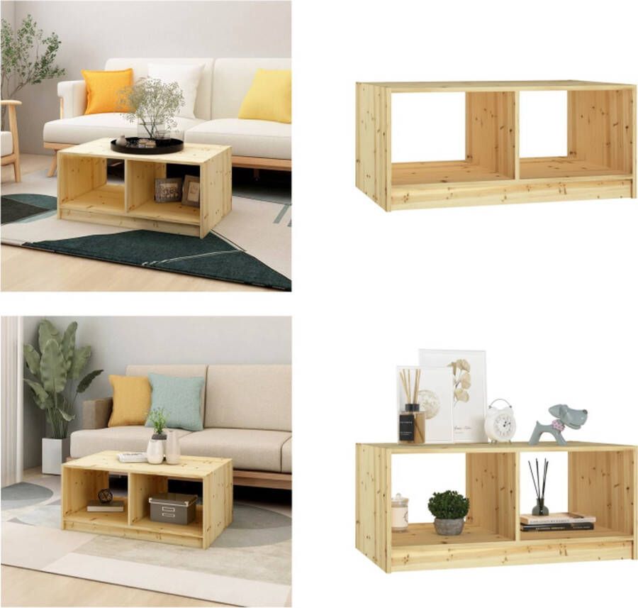 VidaXL Salontafel 75x50x33-5 cm massief vurenhout Salontafel Salontafels Tafel Tafels