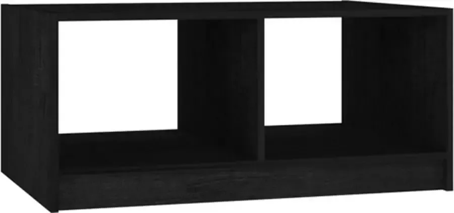 VidaXL -Salontafel-75x50x33 5-cm-massief-grenenhout-zwart - Foto 4