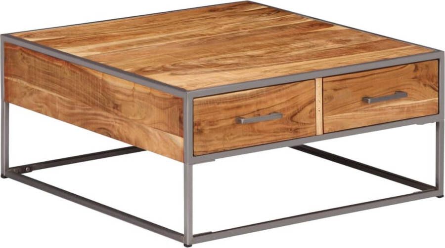 VidaXL Salontafel 75x75x35 cm massief acaciahout