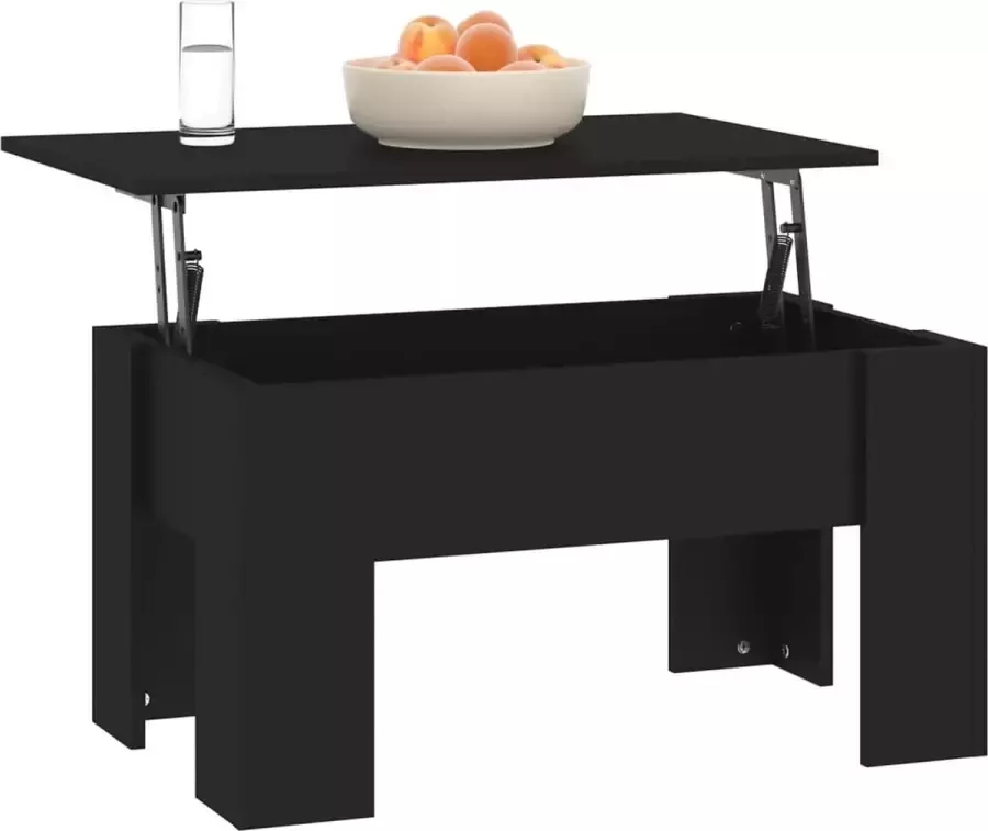 VidaXL Salontafel 79x49x41 cm spaanplaat zwart