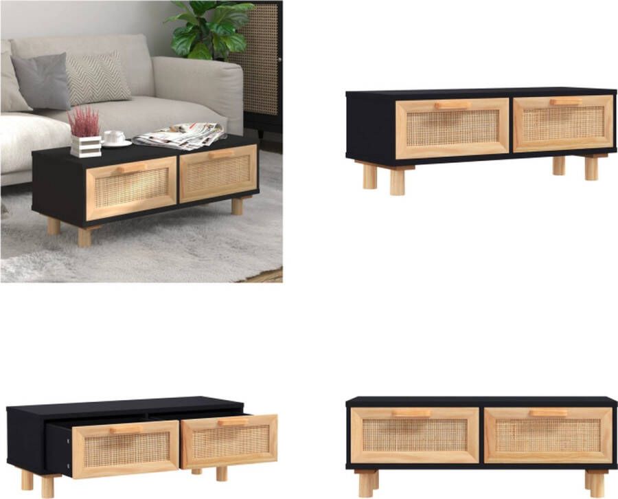 VidaXL -Salontafel-80x40x30-cm-bewerkt-hout-en-grenenhout-zwart