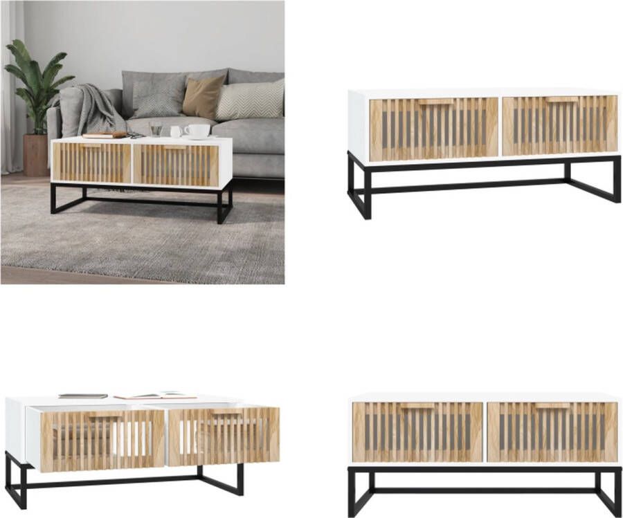 VidaXL -Salontafel-80x40x35-cm-bewerkt-hout-en-ijzer-wit Salontafel Salontafels Bijzettafel Woonkamertafel
