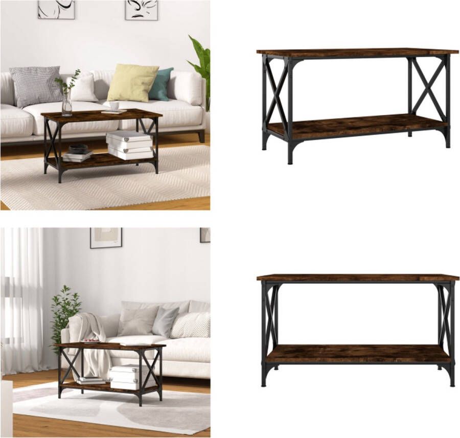 VidaXL -Salontafel-80x45x45-cm-bewerkt-hout-en-ijzer-gerookt-eikenkleur