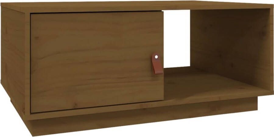 VidaXL -Salontafel-80x50x35 5-cm-massief-grenenhout-honingbruin - Foto 2