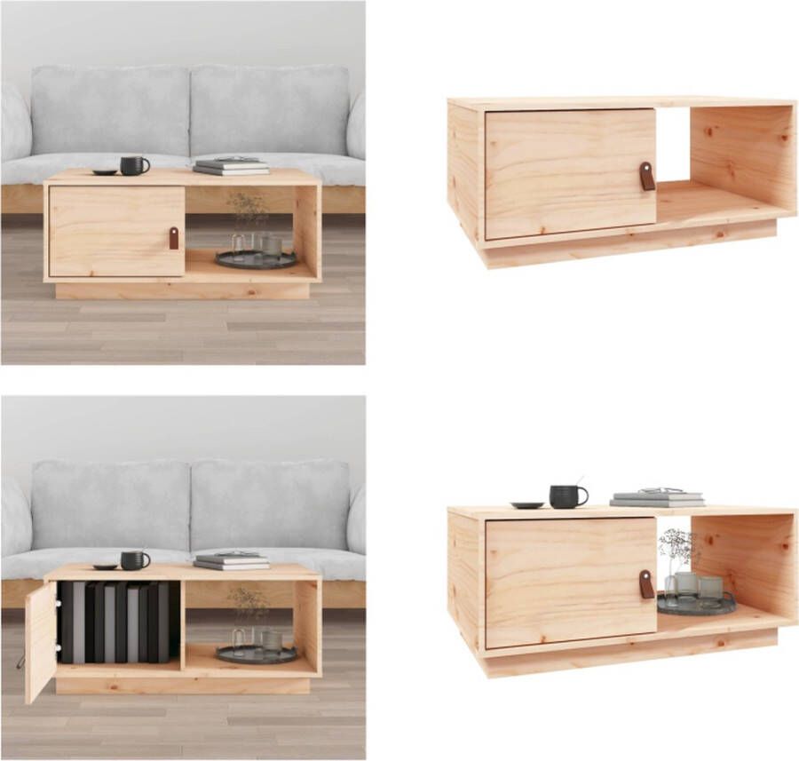 VidaXL Salontafel 80x50x35-5 cm massief grenenhout Salontafel Salontafels Tafel Bijzettafel