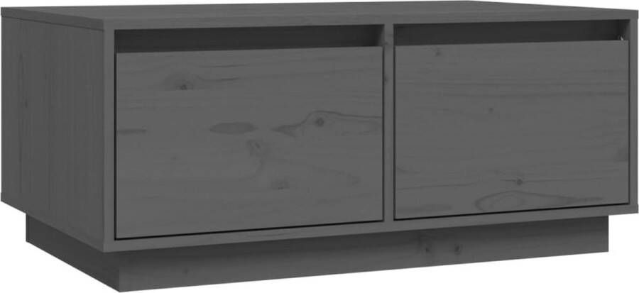 VidaXL Salontafel Salontafels Tafel Bijzettafel Salontafel 80x50x35 cm massief grenenhout grijs - Foto 2