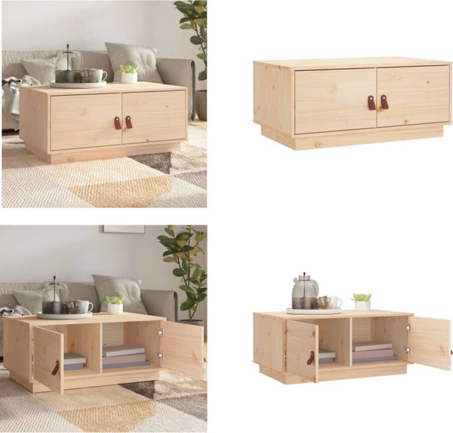 VidaXL Salontafel 80x50x35 cm massief grenenhout Salontafel Salontafels Tafel Bijzettafel