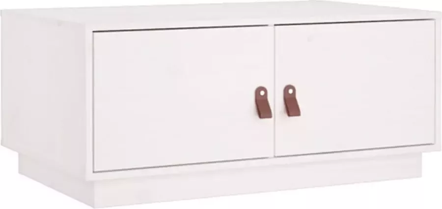 VidaXL -Salontafel-80x50x35-cm-massief-grenenhout-wit - Foto 5