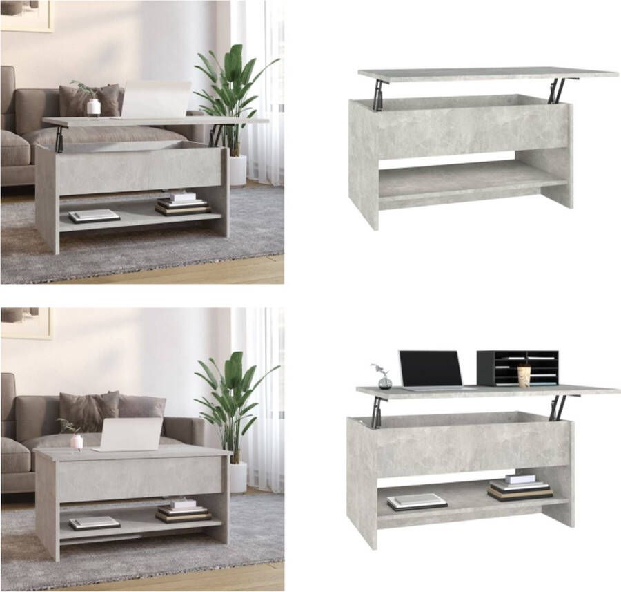 VidaXL -Salontafel-80x50x40-cm-bewerkt-hout-betongrijs - Foto 3