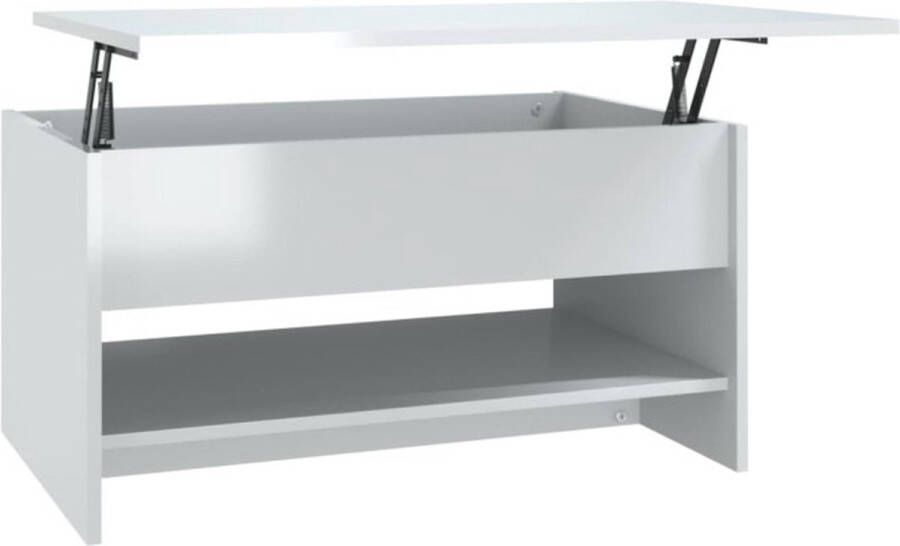 VidaXL -Salontafel-80x50x40-cm-bewerkt-hout-hoogglans-wit - Foto 2