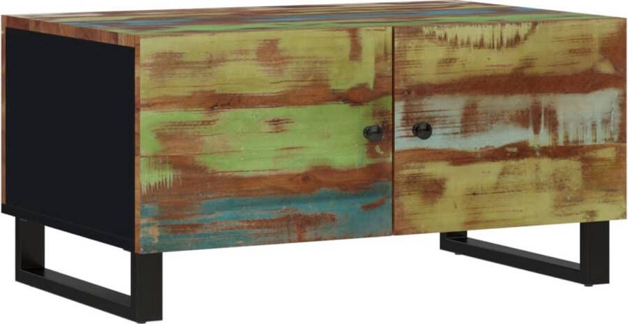 VidaXL -Salontafel-80x50x40-cm-massief-gerecycled-hout-en-bewerkt-hout - Foto 2