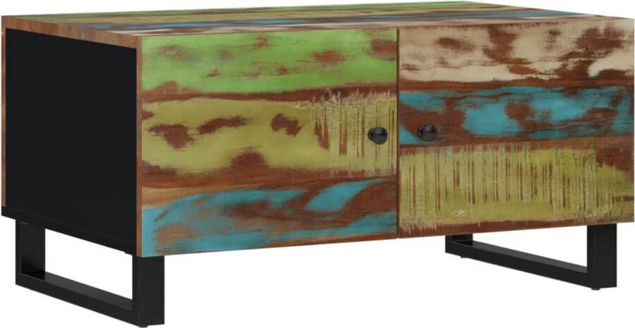 VidaXL -Salontafel-80x50x40-cm-massief-gerecycled-hout-en-bewerkt-hout - Foto 4