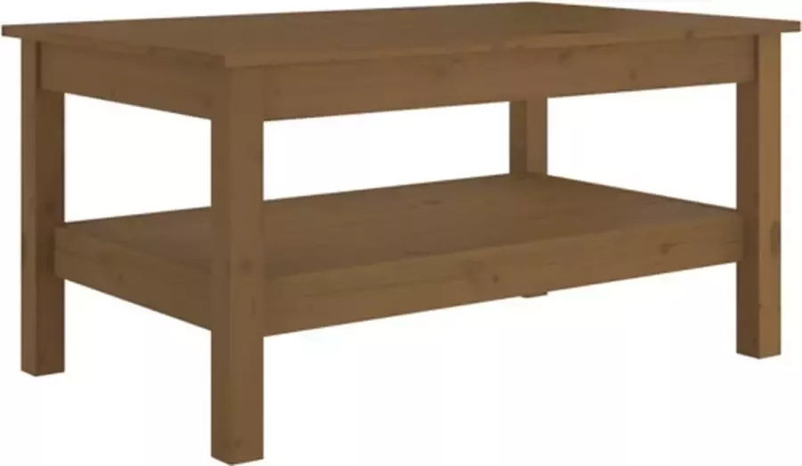 VidaXL Salontafel 80x50x40 cm massief grenenhout honingbruin - Foto 2