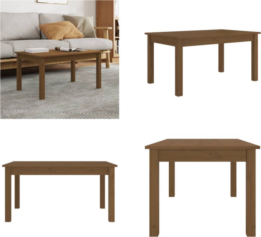 VidaXL -Salontafel-80x50x40-cm-massief-grenenhout-honingbruin - Foto 3