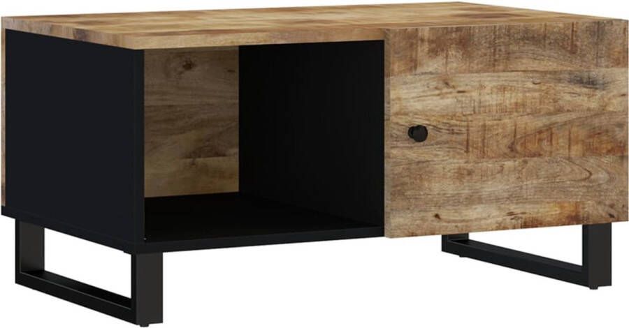 VidaXL -Salontafel-80x50x40-cm-massief-mangohout-en-bewerkt-hout - Foto 2