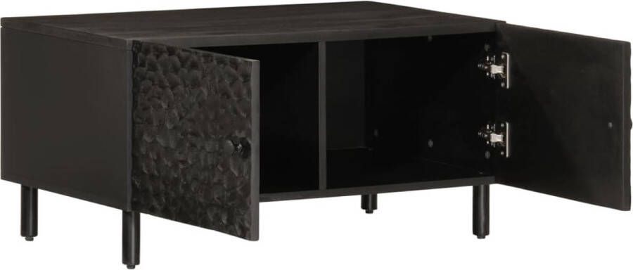 VidaXL -Salontafel-80x50x40-cm-massief-mangohout-zwart - Foto 4