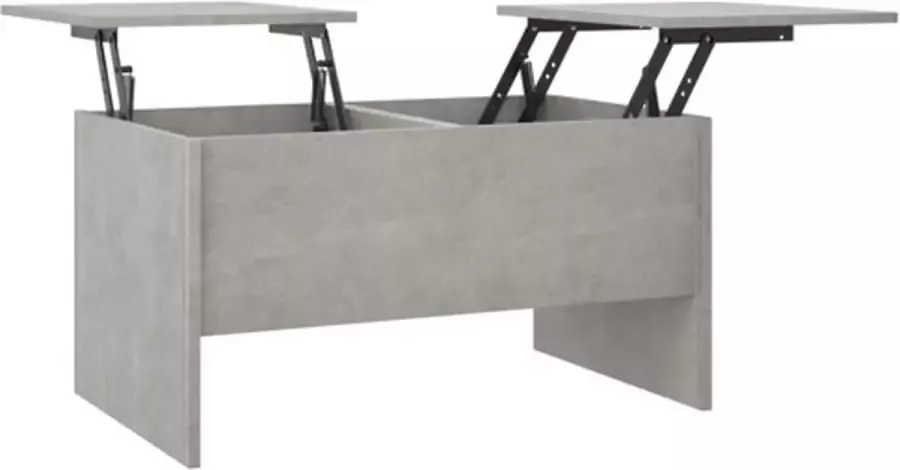 VidaXL -Salontafel-80x50x42 5-cm-bewerkt-hout-betongrijs - Foto 4