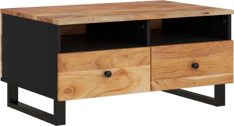 VidaXL -Salontafel-80x54x40-cm-massief-acaciahout-en-bewerkt-hout - Foto 3