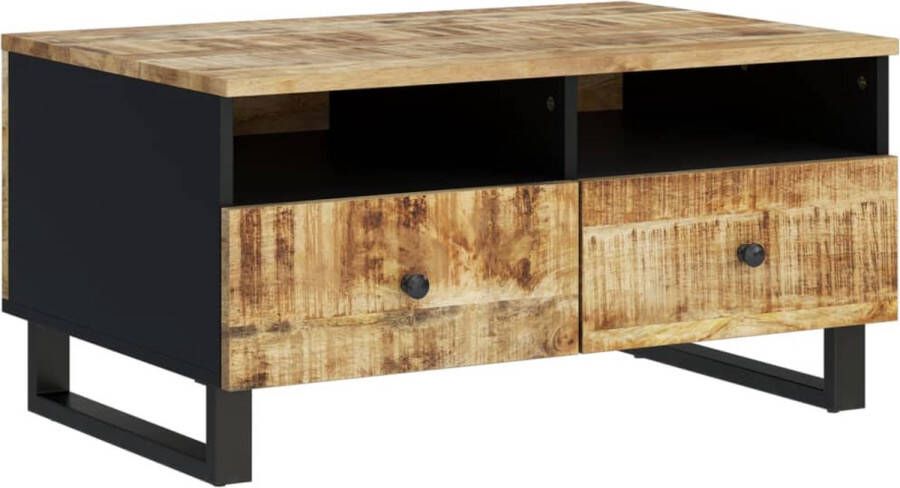 VidaXL -Salontafel-80x54x40-cm-massief-mangohout-en-bewerkt-hout - Foto 3