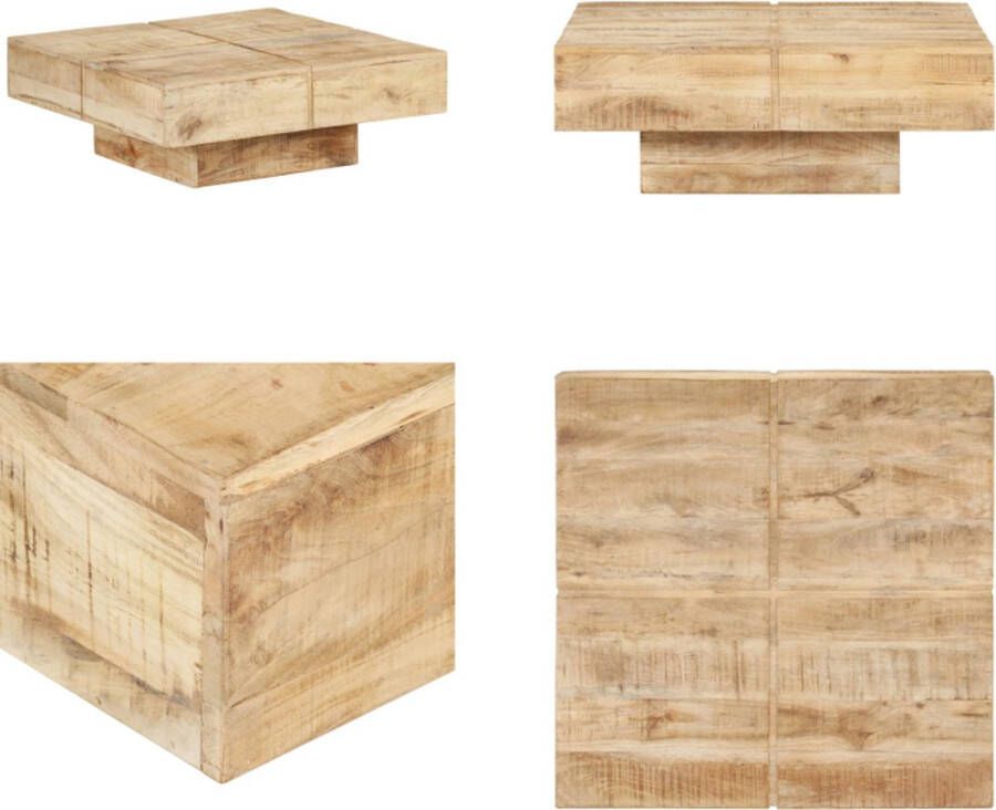 VidaXL Salontafel 80x80x28 cm massief mangohout Salontafel Salontafels Tafel Tafels