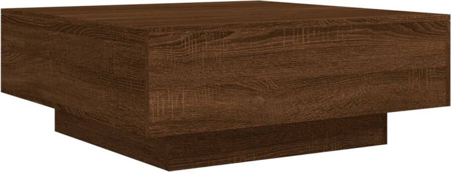 VidaXL -Salontafel-80x80x31-cm-bewerkt-hout-bruineikenkleurig - Foto 2