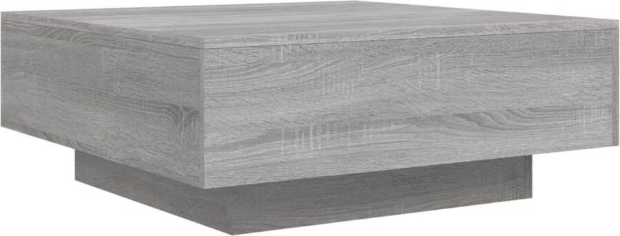VidaXL Salontafel 80x80x31 cm Grijs Sonoma Eiken Salontafel Bijzettafel Houten Salontafel Grijze Salontafel Moderna Salontafel 80x80 Kleine Salontafel