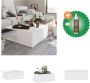 VidaXL Salontafel 80x80x31 cm spaanplaat wit Tafel Inclusief Houtreiniger en verfrisser - Thumbnail 2