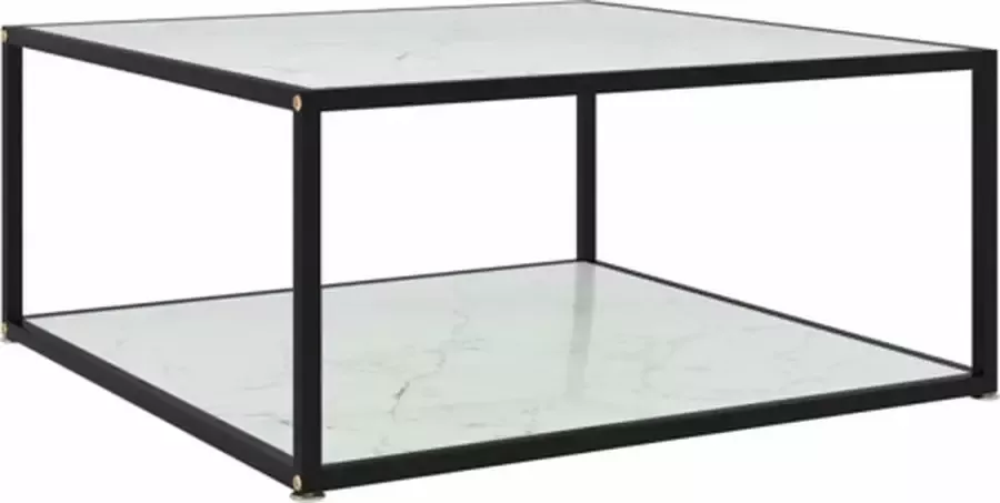 VidaXL -Salontafel-80x80x35-cm-gehard-glas-wit - Foto 3