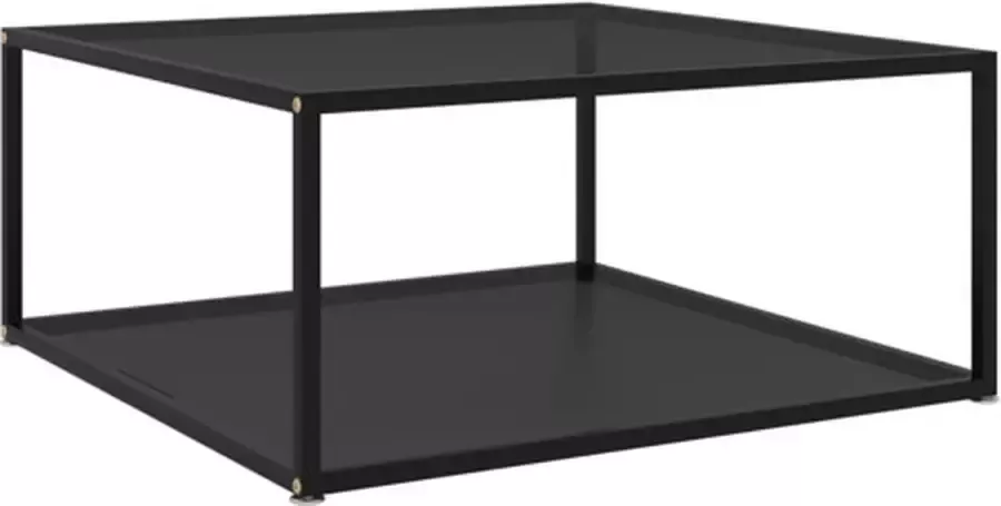 VidaXL -Salontafel-80x80x35-cm-gehard-glas-zwart - Foto 2