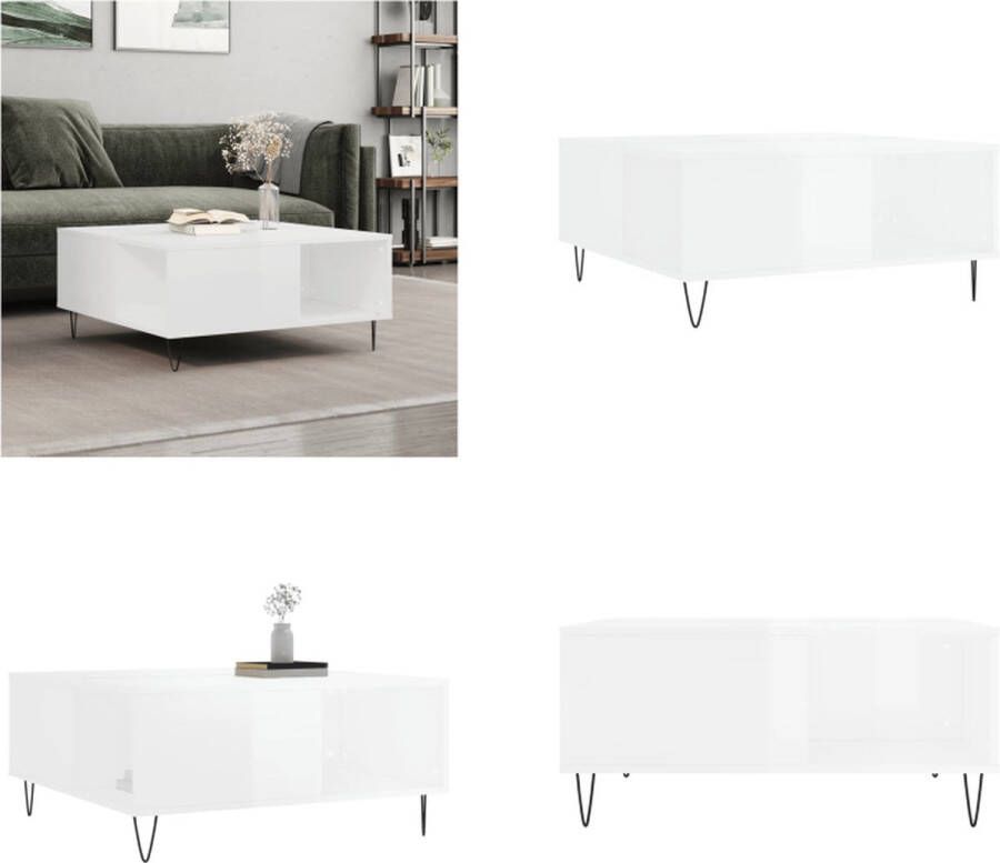 VidaXL -Salontafel-80x80x36-5-cm-bewerkt-hout-hoogglans-wit Salontafel Salontafels Bijzettafel Banktafel