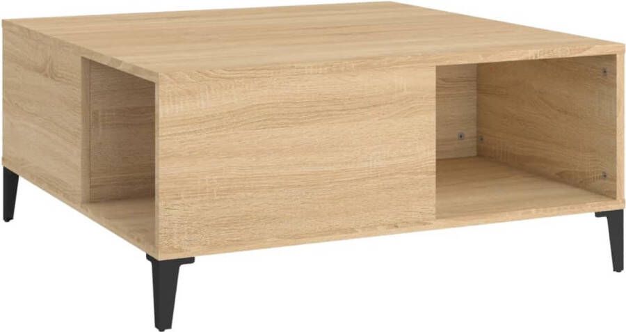 VidaXL -Salontafel-80x80x36 5-cm-bewerkt-hout-sonoma-eikenkleurig - Foto 3