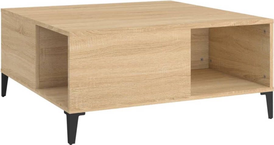 VidaXL -Salontafel-80x80x36 5-cm-bewerkt-hout-sonoma-eikenkleurig - Foto 5